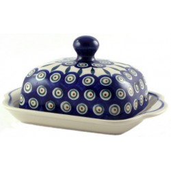 Butter Dish in 'peacock...